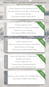 MRMCA Annual Meeting Sponsorship Packages 1-11-2024